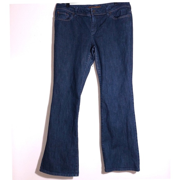 The Limited Women's Vintage Mid Rise Flare Dark Wash Denim Jeans Size 14  EUC - Picture 2 of 10